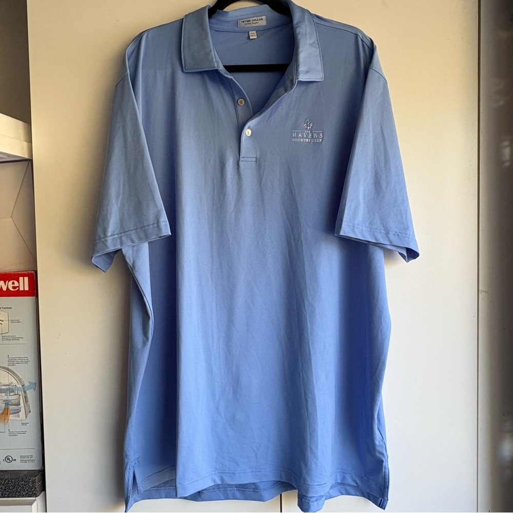 Men’s Peter Millar Summer Comfort Blue Polo Shirt (The Havens Country Club), XXL